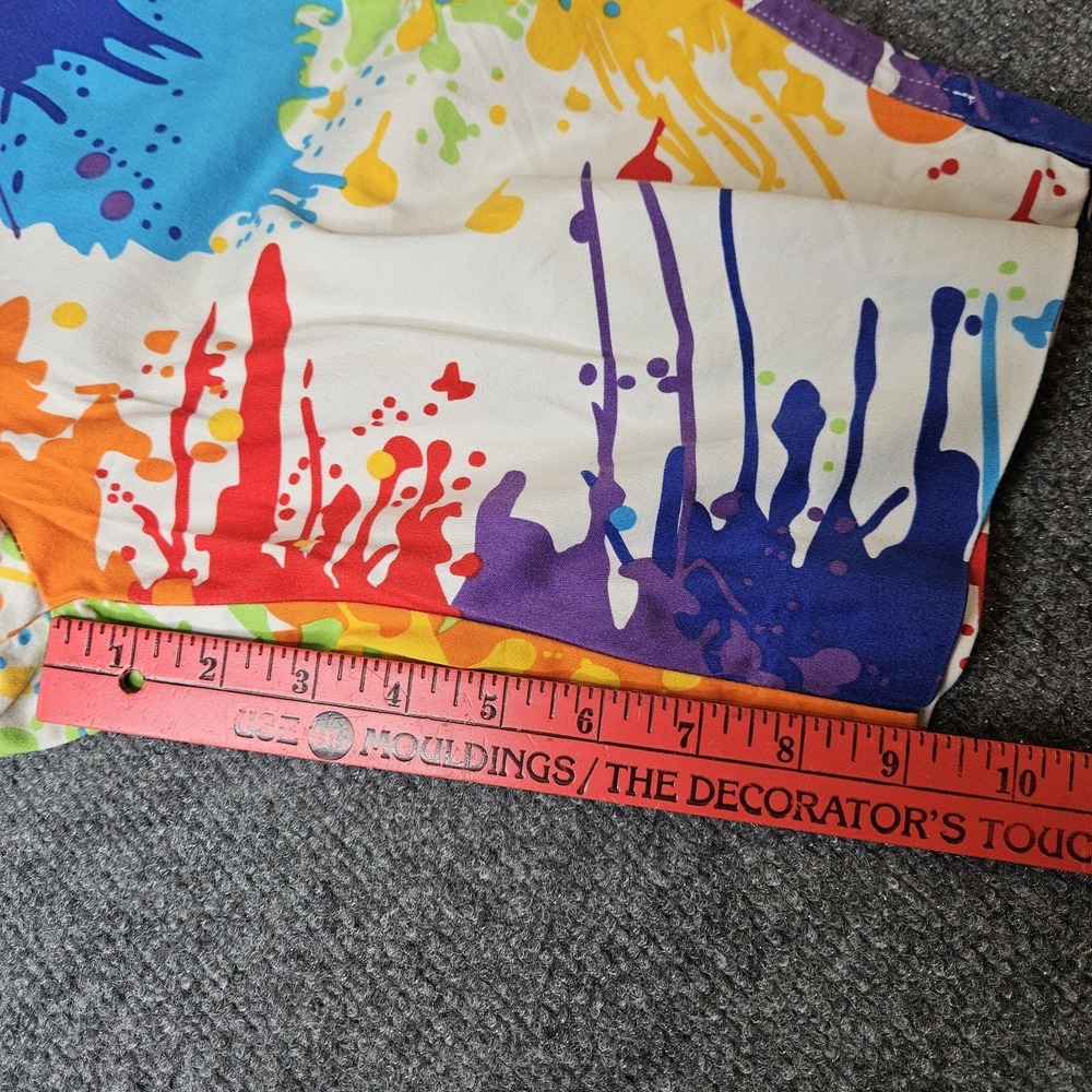 Loudmouth Golf Womens Drop Cloth Bermuda Shorts Size 4 Paint Splatter 9" Inseam - Picture 7 of 8